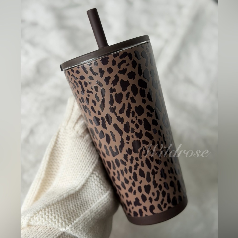 HydroJug Brown Leopard Print Everyday Tumbler Cup 20 oz - Picture 2 of 4